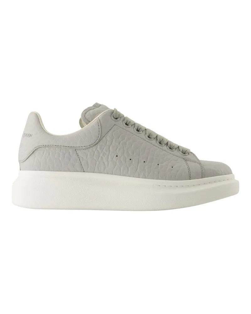 Alexander McQueen Übergroße Turnschuhe  Ledergrau Grey