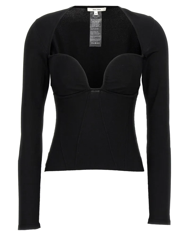 Nensi Dojaka Bustier' Top Black