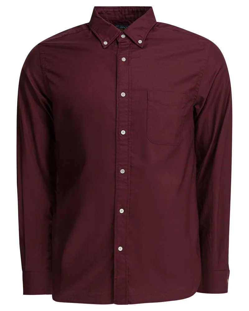 Beams Plus Bd Color Oxford“-Hemd Bordeaux