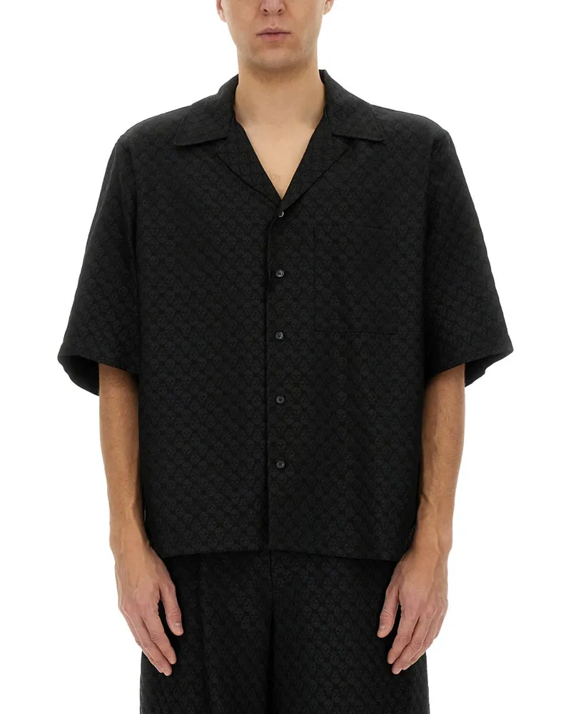Alexander McQueen Alexander MC Queen "Schädel" Musterhemd Black