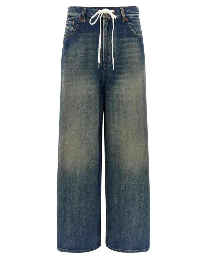Maison Margiela Wide Leg Jeans Blue