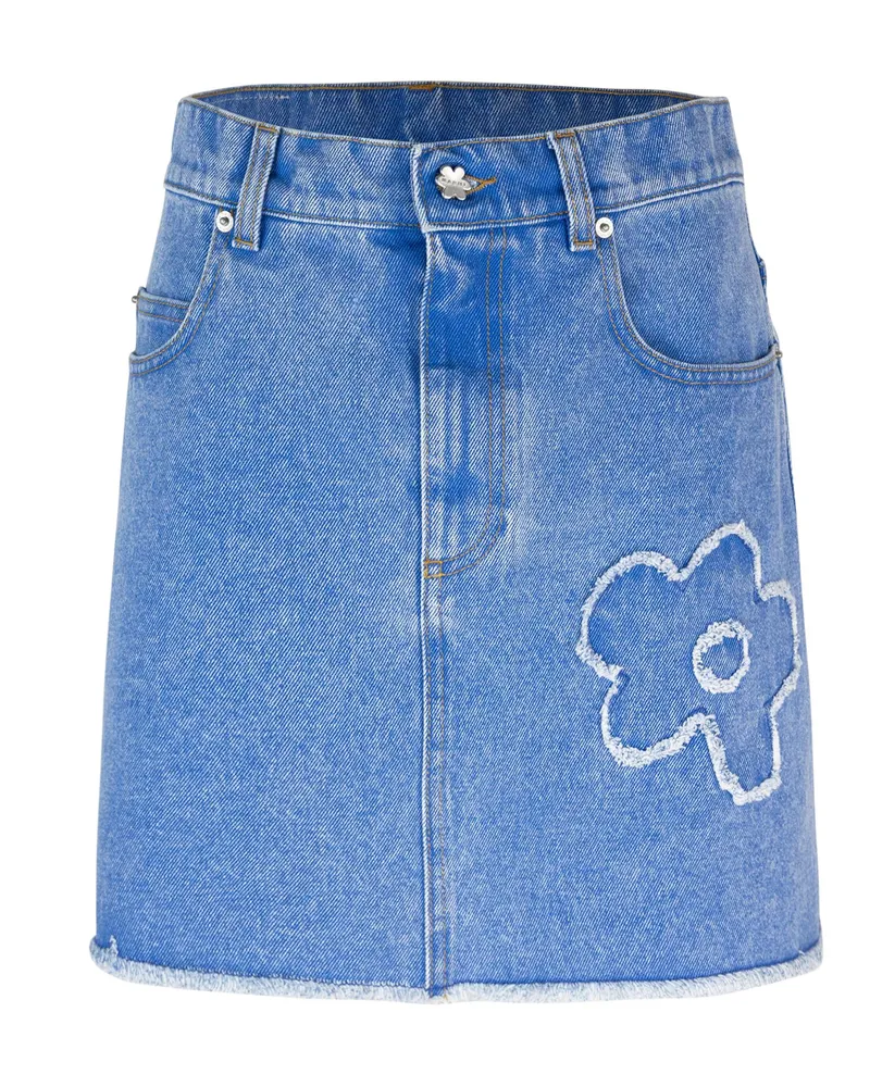 Marni Minigonna im Denim Con Patch Blue