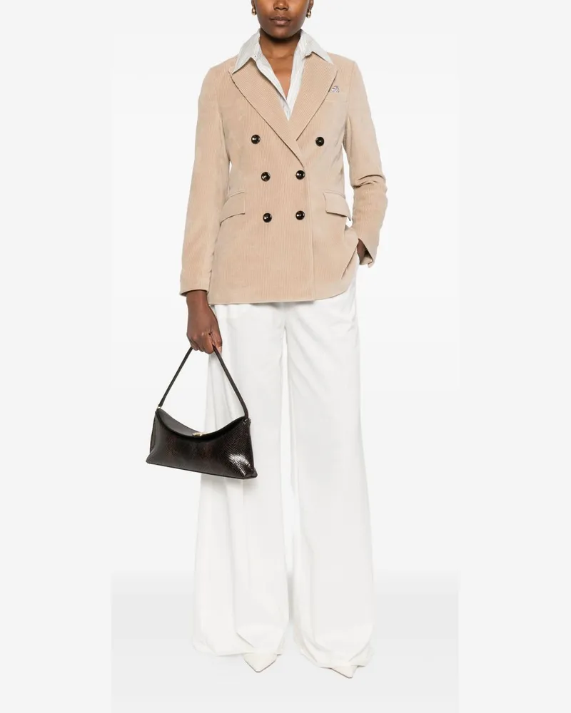 CIRCOLO 1901 Cotton Double Breasted Jacke Beige