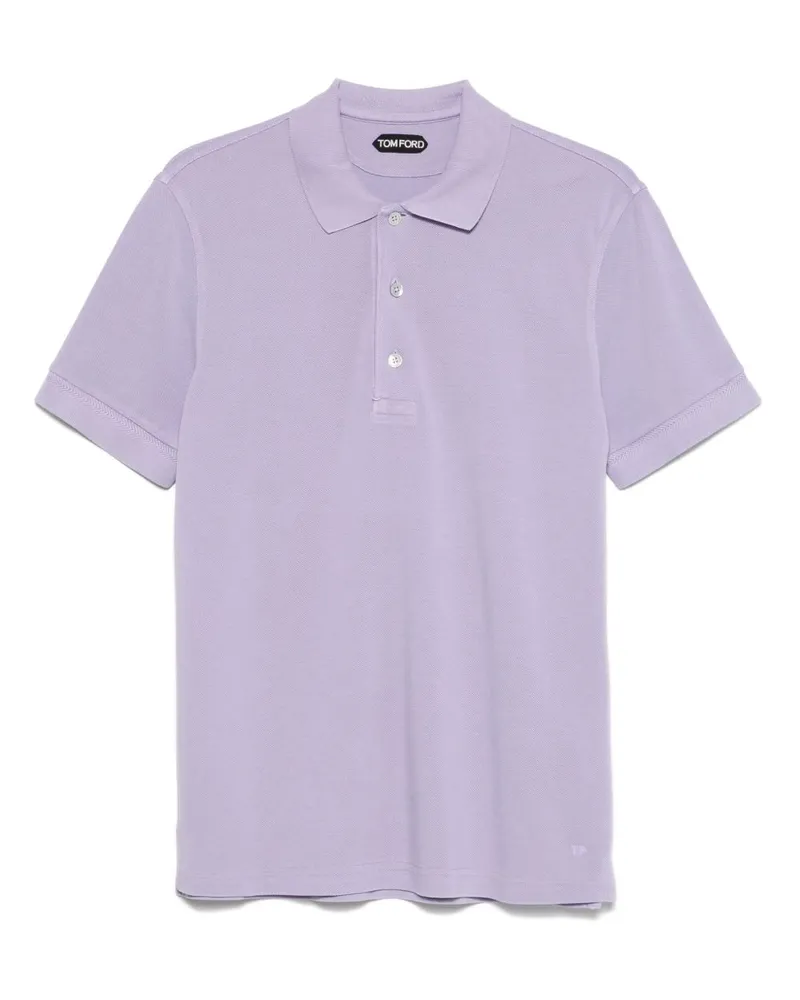 Tom Ford Lyocell Piquet Polo -Hemd Lilac