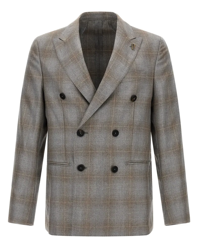 Pal Zileri Double Breasted Blazer Gray