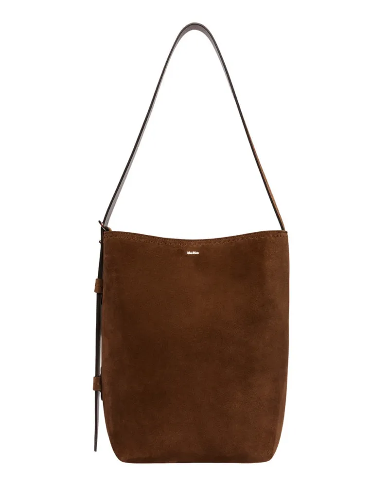 Max Mara Kleine Archetipo-Tasche von  mit leichtem, minimalistischem Design und ungefüttertem Effekt. Abgerundet mit maßgeschneiderten Nähten und einem Max Mara-Logo aus Metall Marrone