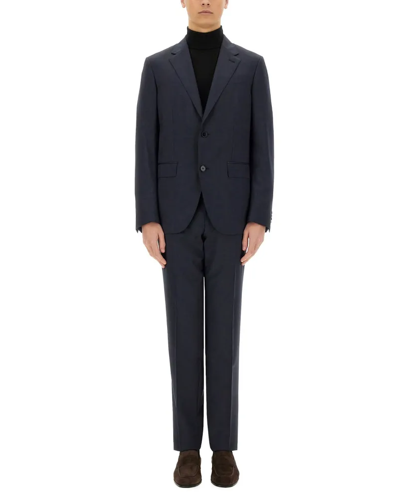 Ermenegildo Zegna Single Breasted Kleid Blue