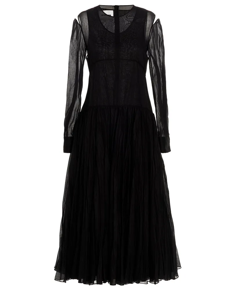 Jil Sander Faltenrockkleid Black