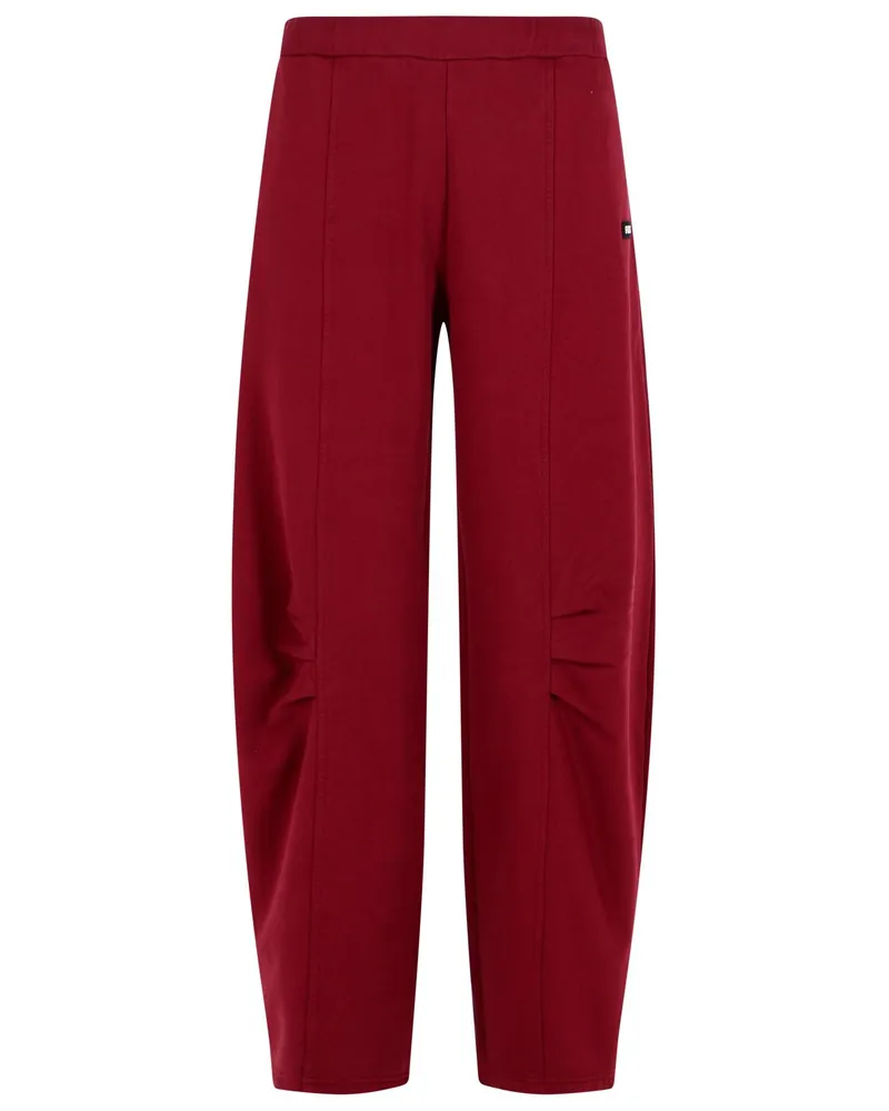 ROTATE Birger Christensen Pantalo in burgunderfarbener Baumwolle drehen Bordeaux