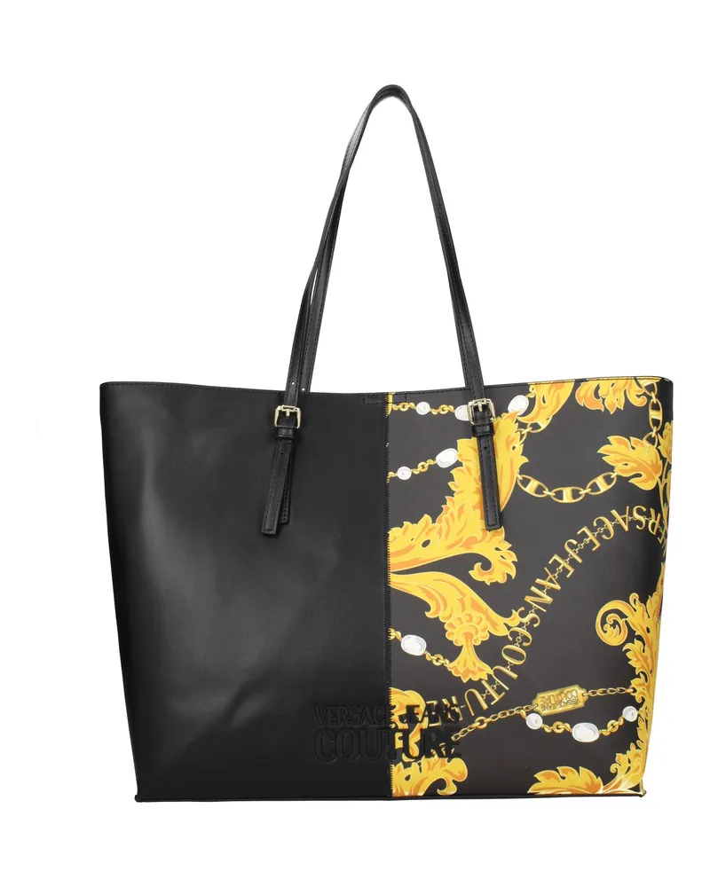 Versace Jeans Umhängetaschen Couture Frauen Polyurethan Schwarz/Gold -