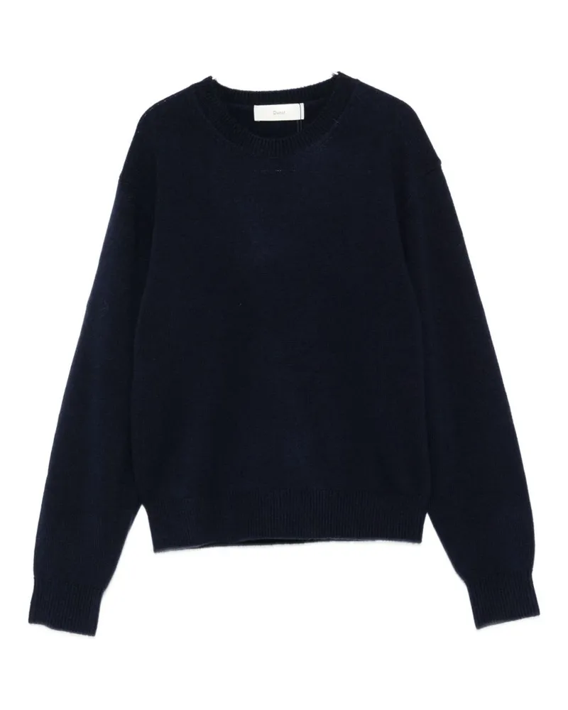 Dunst Woll Crewneck -Pullover Blue