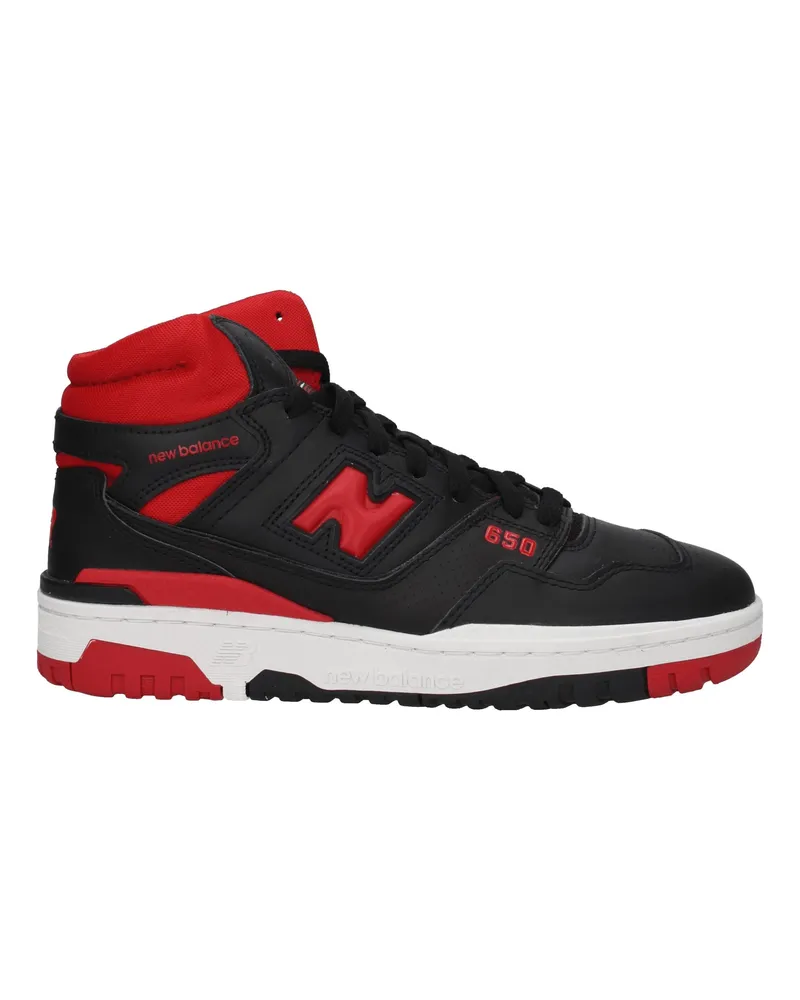 New Balance 650 Herrens Sneakers Leder Schwarz/Rot -