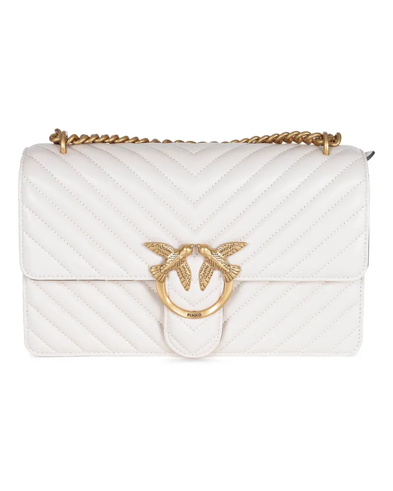 Pinko Bag "Classic Love One Chevron" Nappa -Leder Beige