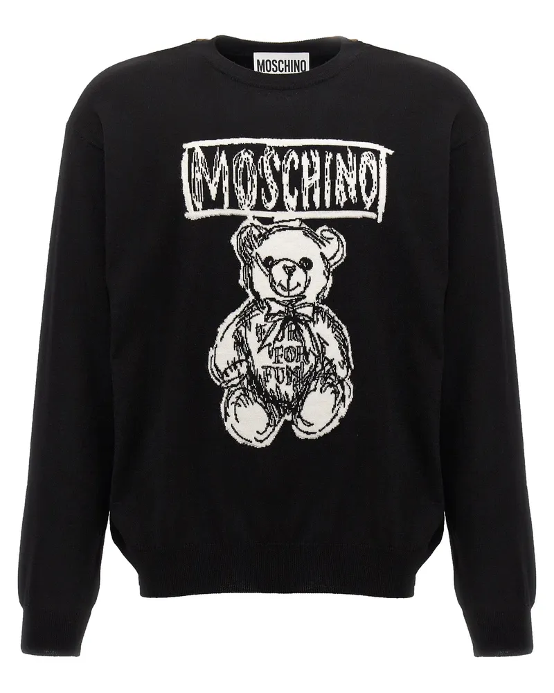 Moschino Logo Intarsia -Pullover White
