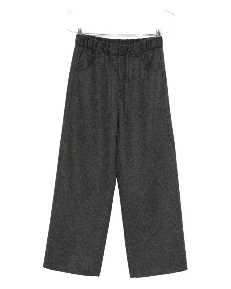 Brunello Cucinelli Wollkordelstringhose Grey