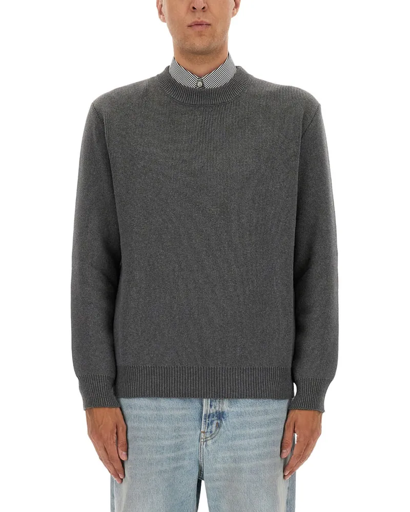 Golden Goose Golden Gänsepullover mit Schreiben auf dem Rücken Grey