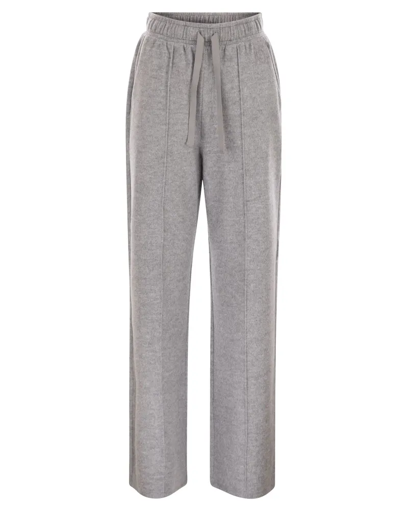 Weekend Max Mara Sponda Jersey-Hose mit drapiertem Effekt Grey
