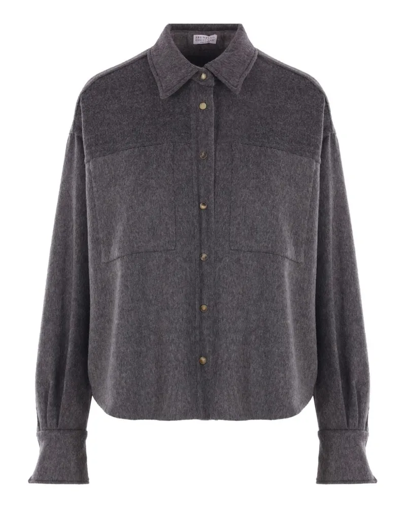 Brunello Cucinelli Wollhemd Grey