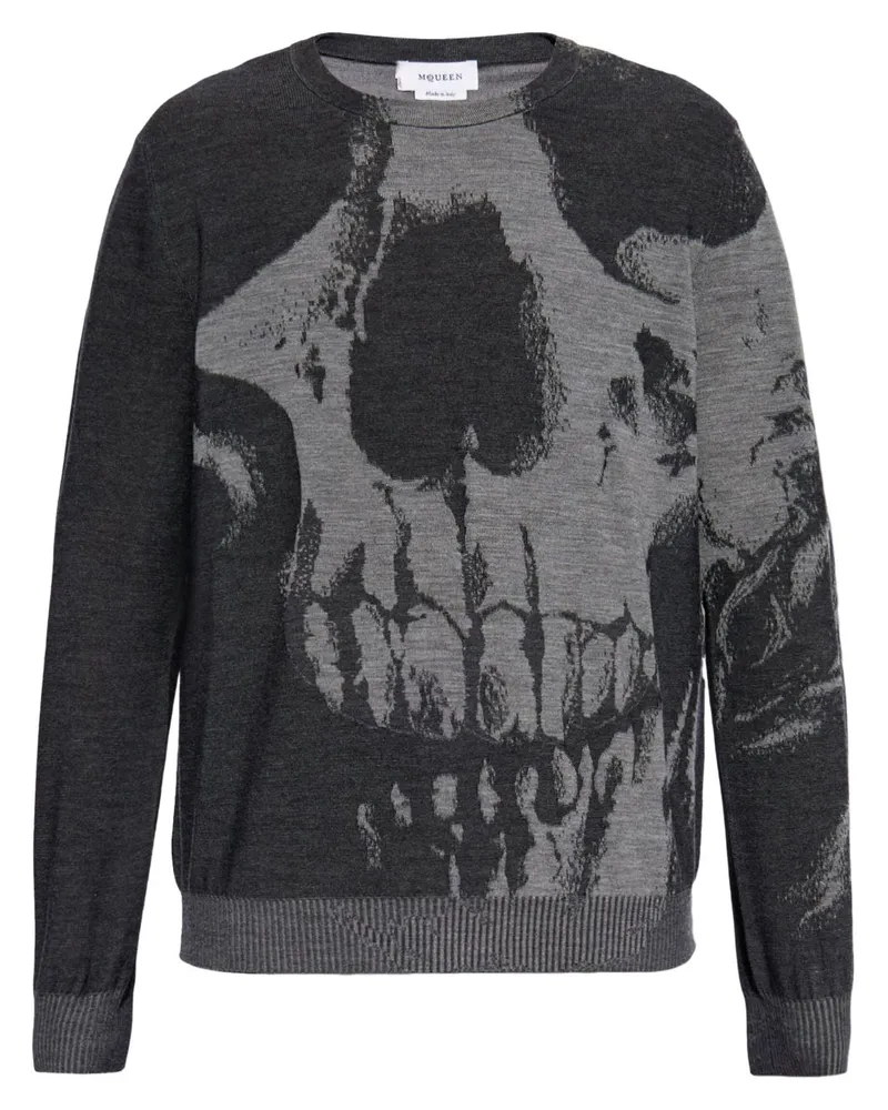 Alexander McQueen Alexander MC Queen Skull Wollpullover Grey