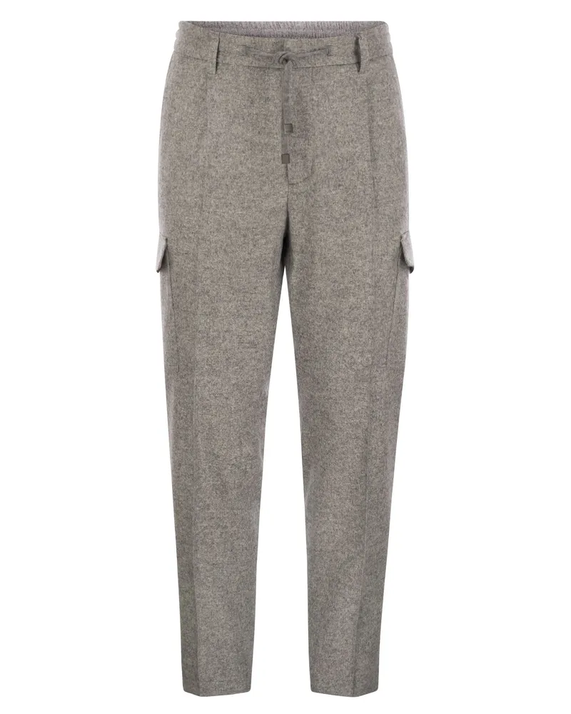 Peserico Wolle, Seiden- und Kaschmir -Joggerhose Grey