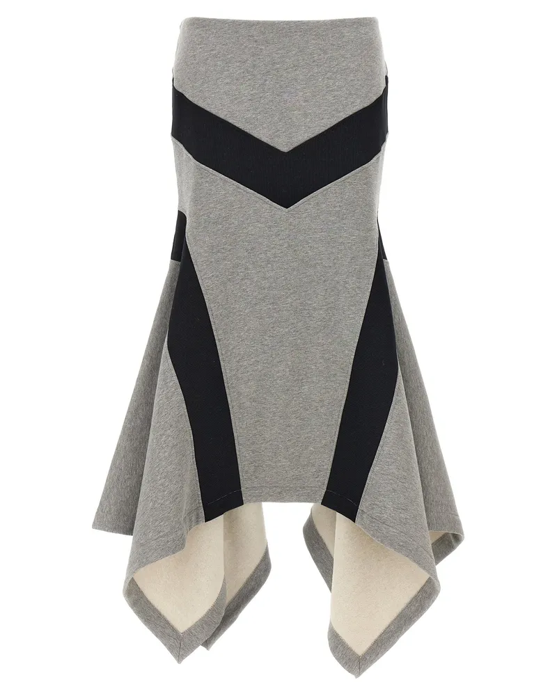 ATTICO Der achtersymmetrische lange Rock Gray