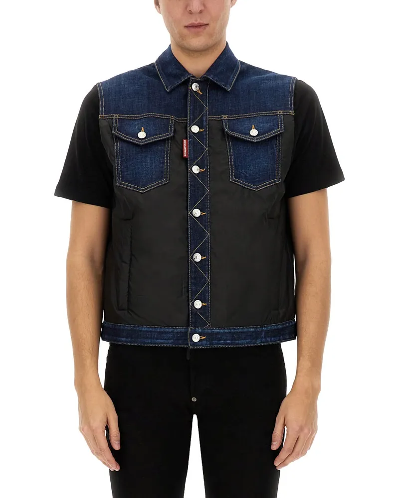 Dsquared2 Denim Pufferweste Denim