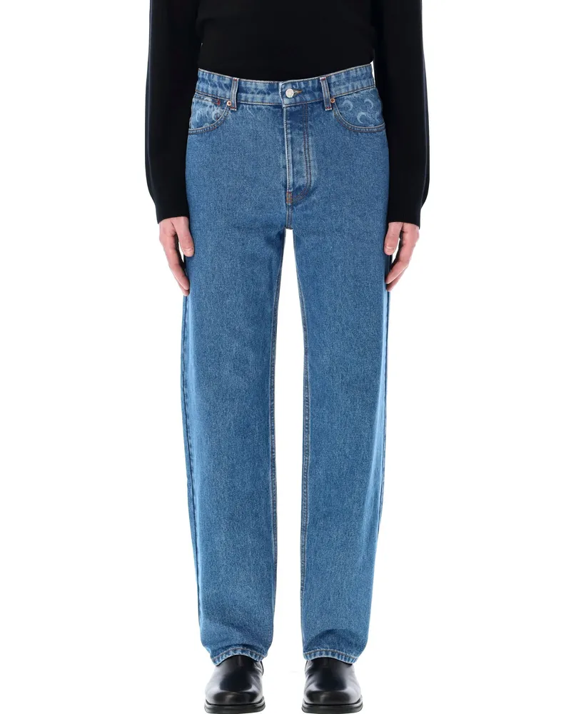Marine Serre Jeans Blau Blue
