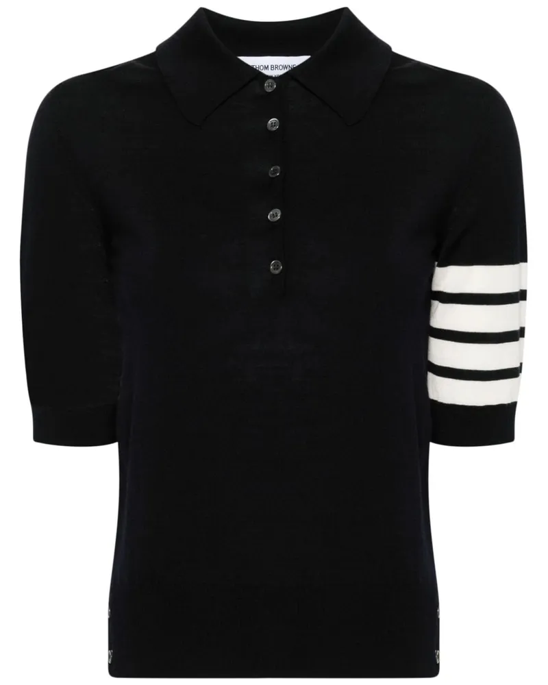 Thom Browne Poloshirt aus Wolle von Blue