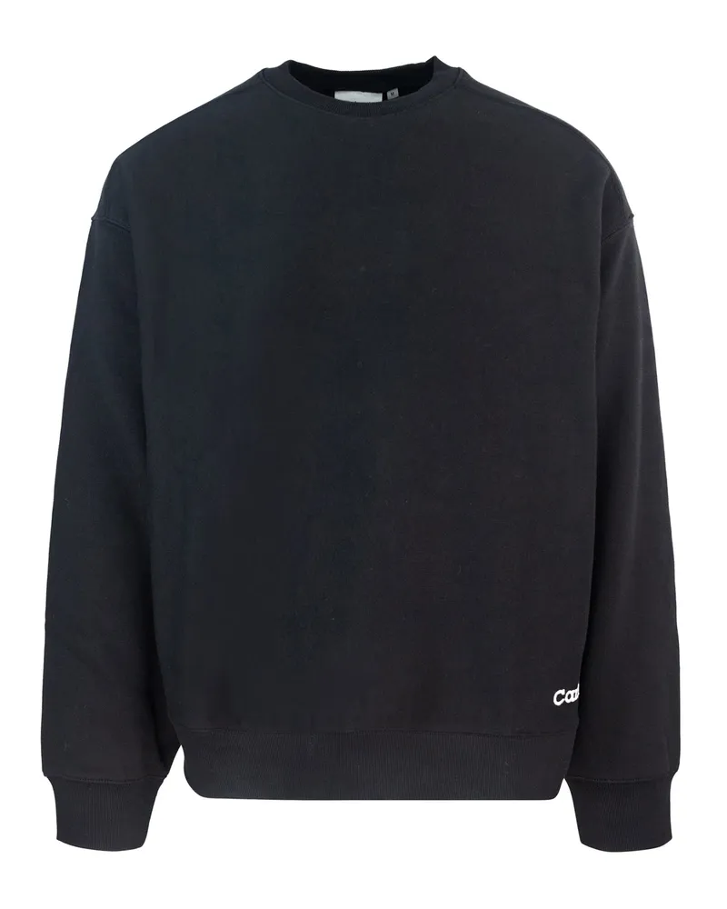 Carhartt WIP FELPA Label Script Nera Black