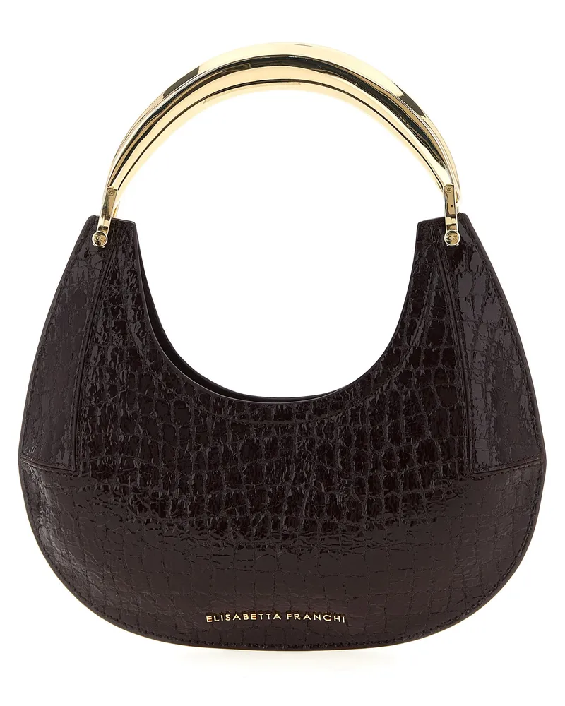 Elisabetta Franchi Hobo' kleiner Umhängetasche Brown