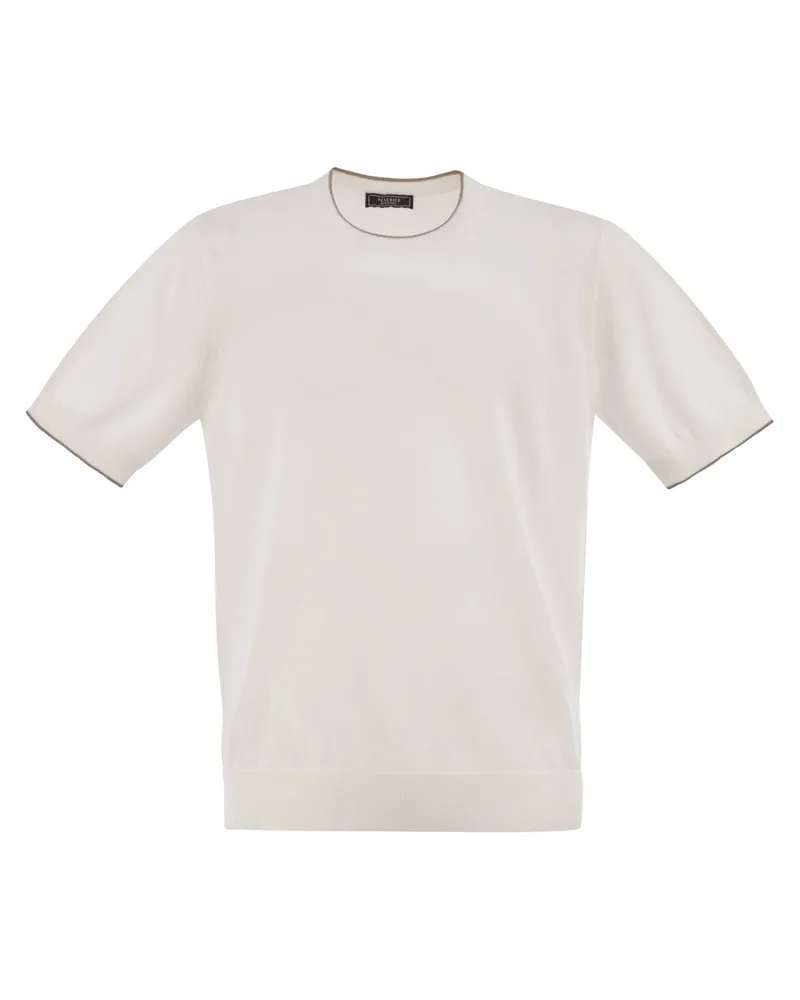 Peserico T -Shirt in reinem Baumwollgarn White