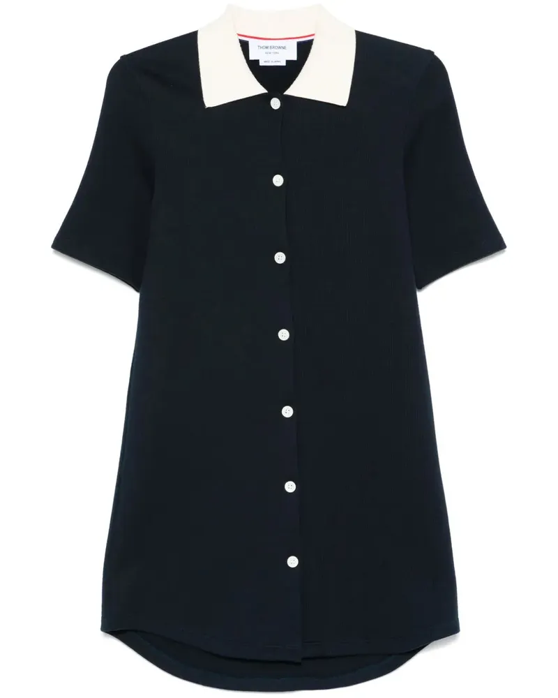 Thom Browne Rippen Mini Kleid Navy