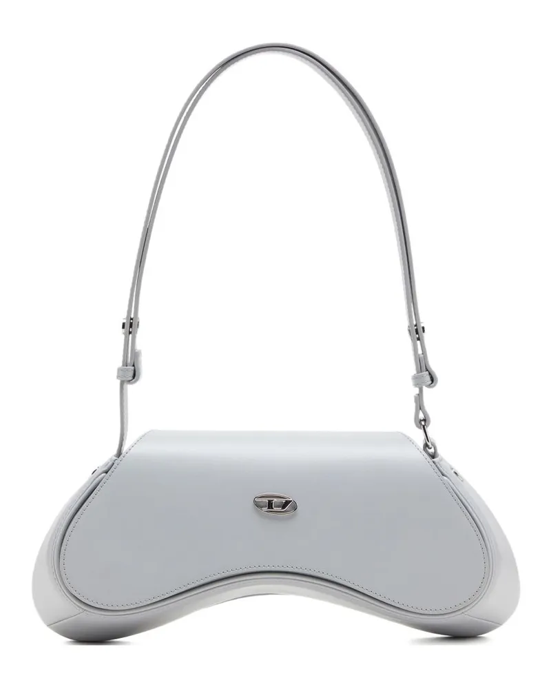 Diesel spielen Leder -Crossbody -Tasche White