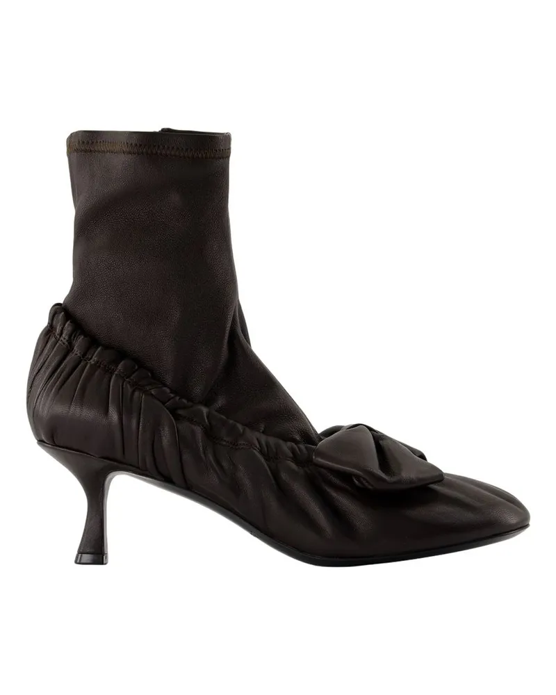 Acne Studios Bogenstiefel  Lederbraun Brown