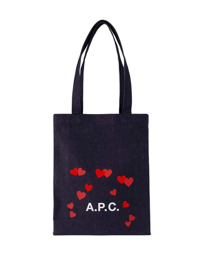 A.P.C. Lou Blondie Shopper Bag  Baumwollblau Blau