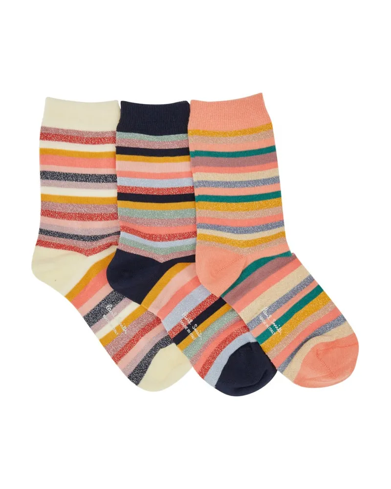 Paul Smith 3 Pack Socken "Signaturstreifen Multicolour