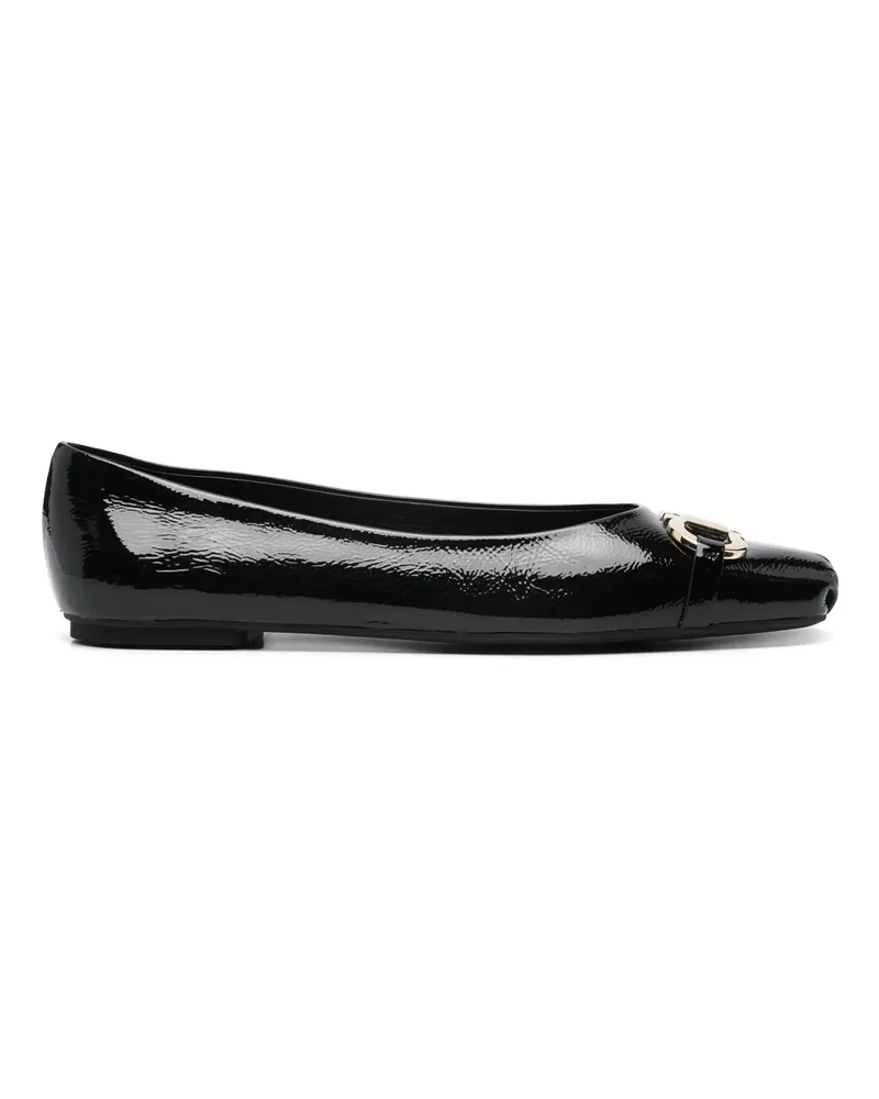 Ferragamo Gancini Schnallen Ballerina Flats Black