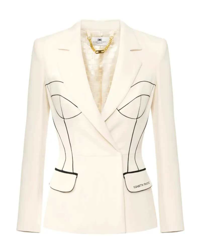 Elisabetta Franchi Jacke mit Kontrastrohrleitungen Burro