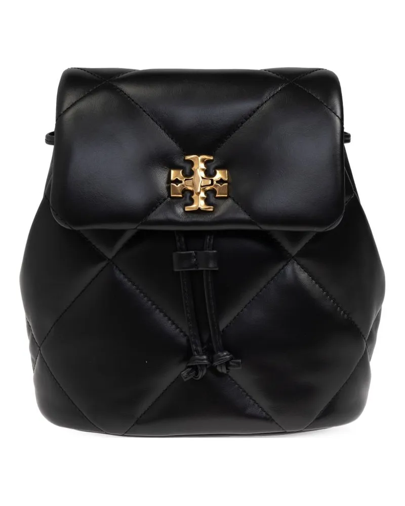 Tory Burch Kira Diamond Kleiner Lederrucksack Black