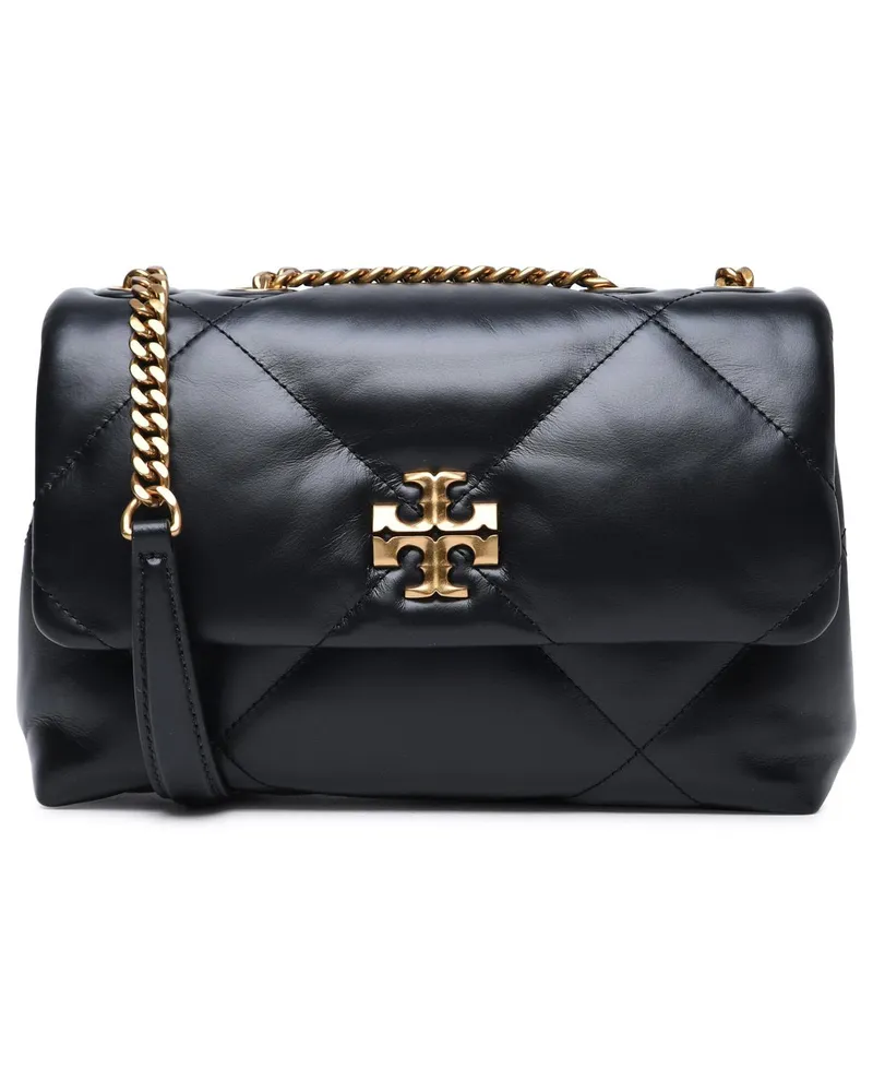 Tory Burch Small 'Kira Diamond Quilt' schwarzer Lear -Tasche Schwarz