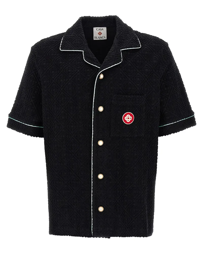 Casablanca Paris Handtrockem Monogramm' Hemd Black