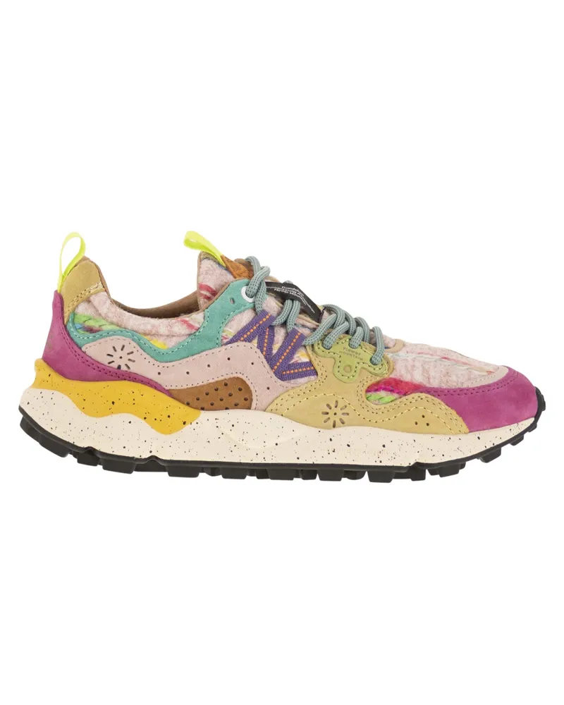 Flower MOUNTAIN Yamano 3 Turnschuhe im Wildleder und technischen Stoff Fuchsia