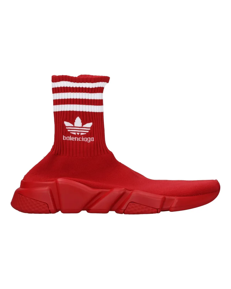 Balenciaga Turnschuhe Adidas Speed Herrens Stoff Rot/Weiß -