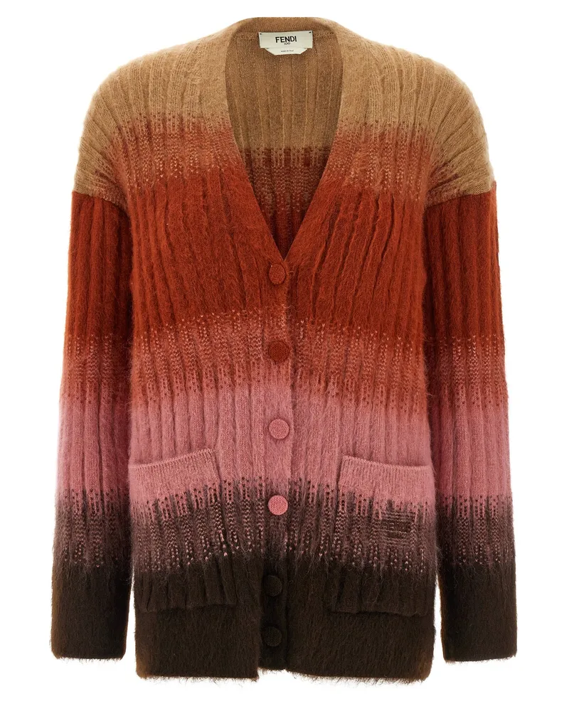 Fendi Vanisé Strick -Strickjacke Multicolor