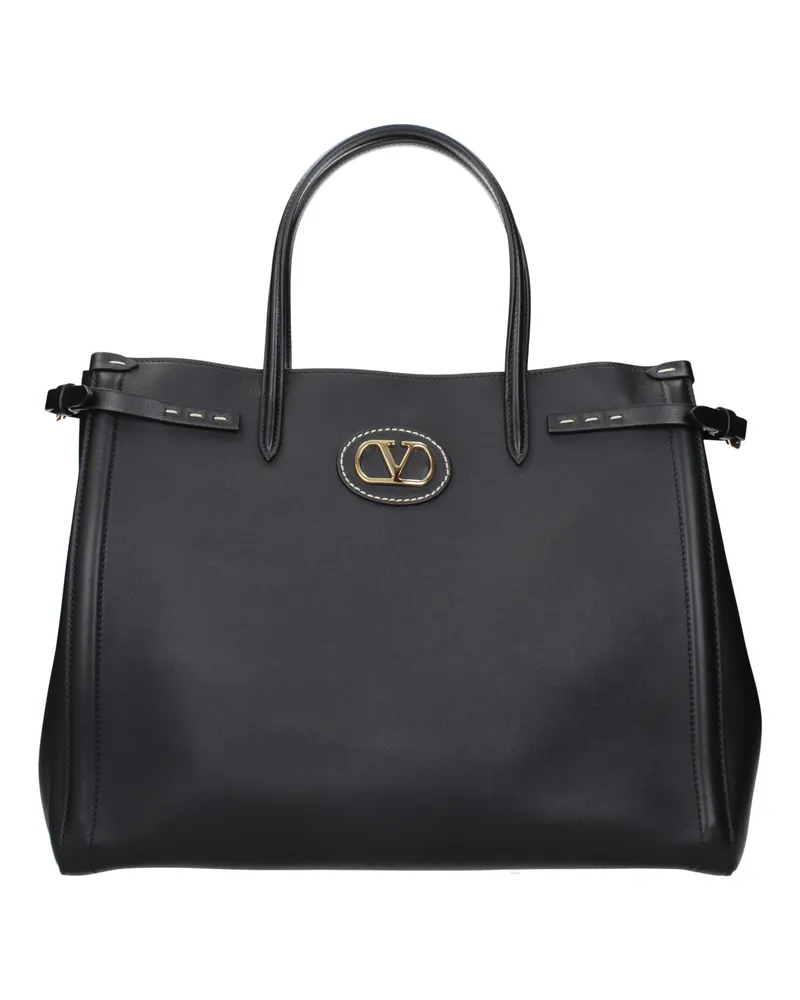 Valentino Garavani Antibes Damens Handtasche aus schwarzem Leder -