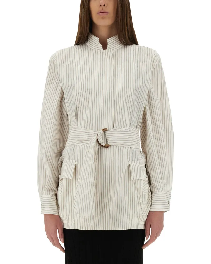 Fendi Baumwolle und Seiden Blouson Beige