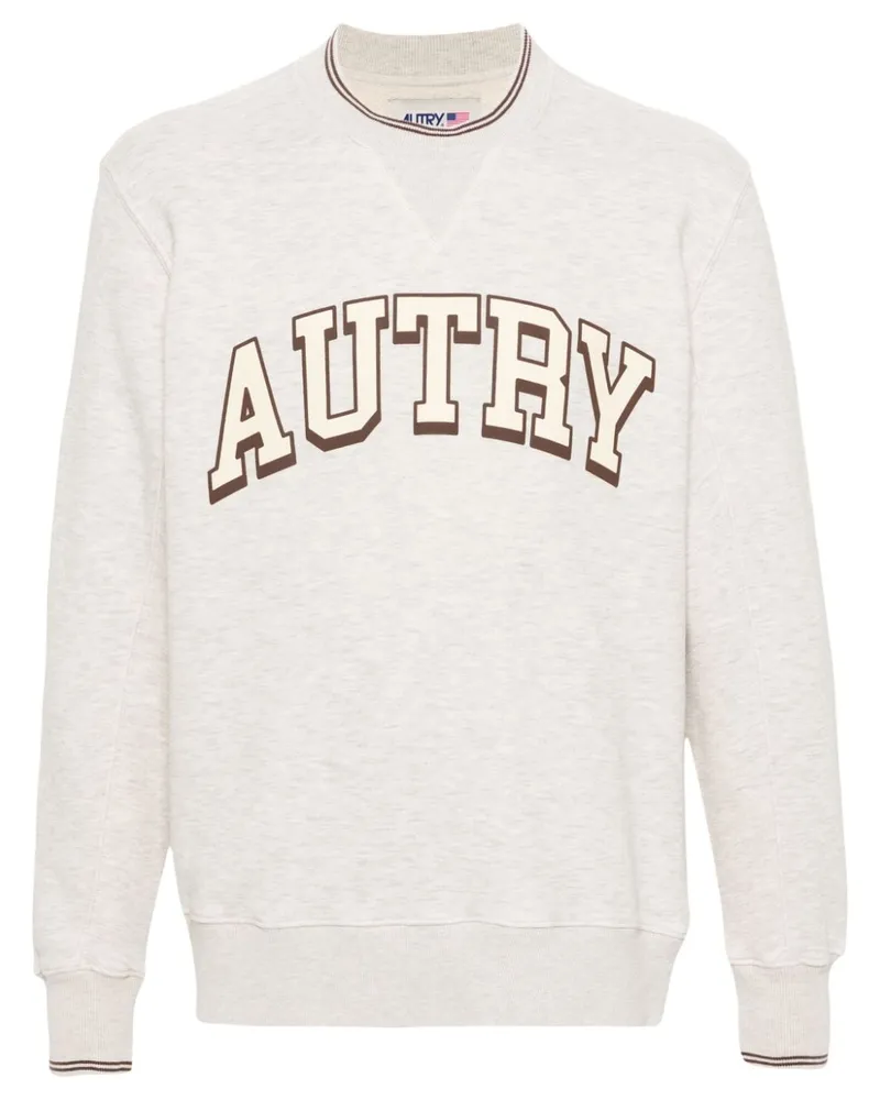 AUTRY Logo Jersey Sweatshirt Beige