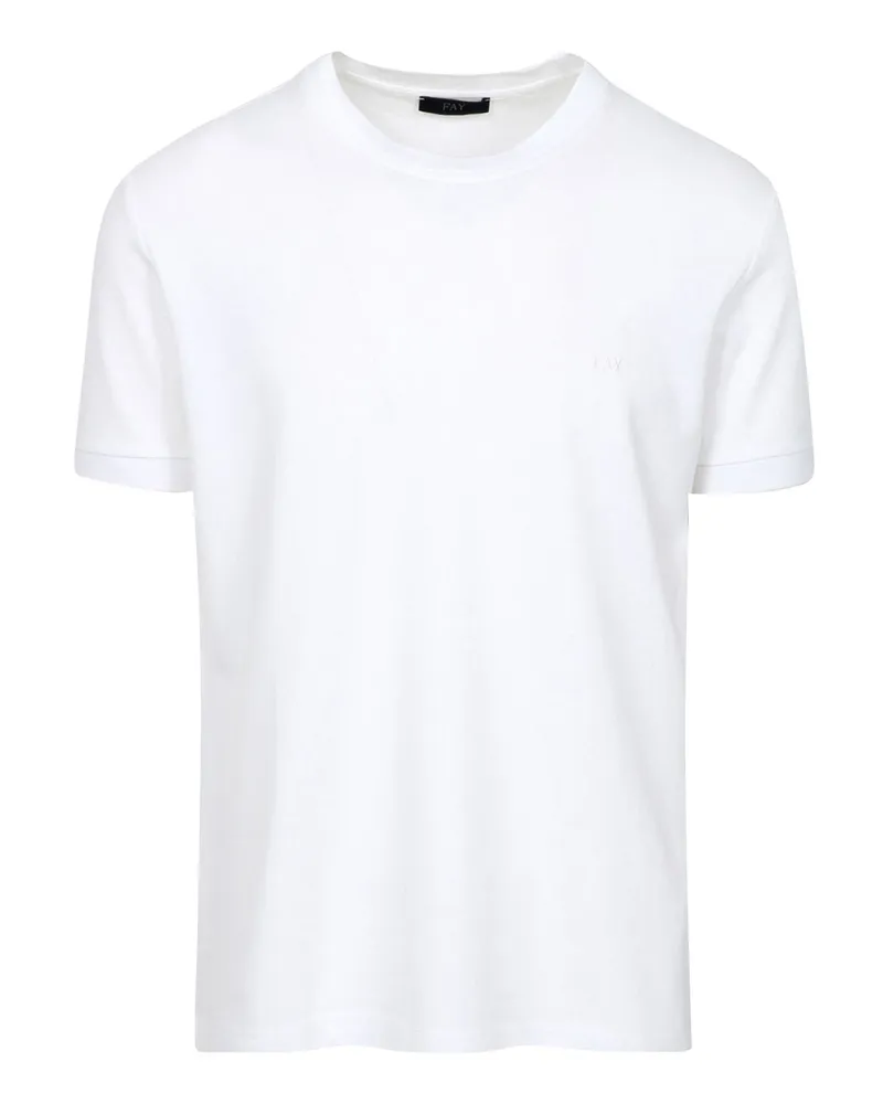 Fay T -Shirts und Polos weiß White