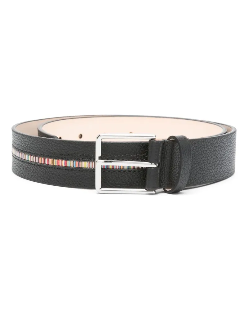 Paul Smith Multistripe Einsatz Ledergürtel Black