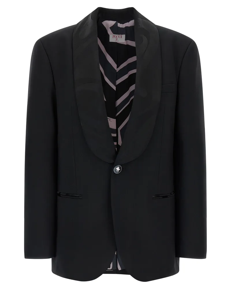 Emilio Pucci Einreihiger Blazer „Labirinto“ von Black